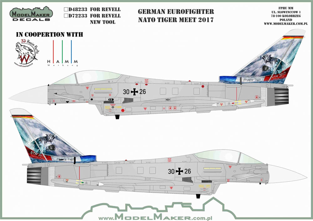 Model Maker Decals D72233 1:72 German Eurofighter ntm 2017