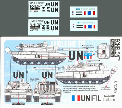 Echelon FD D726002 1:72 UNIFIL French Leclerc T.5