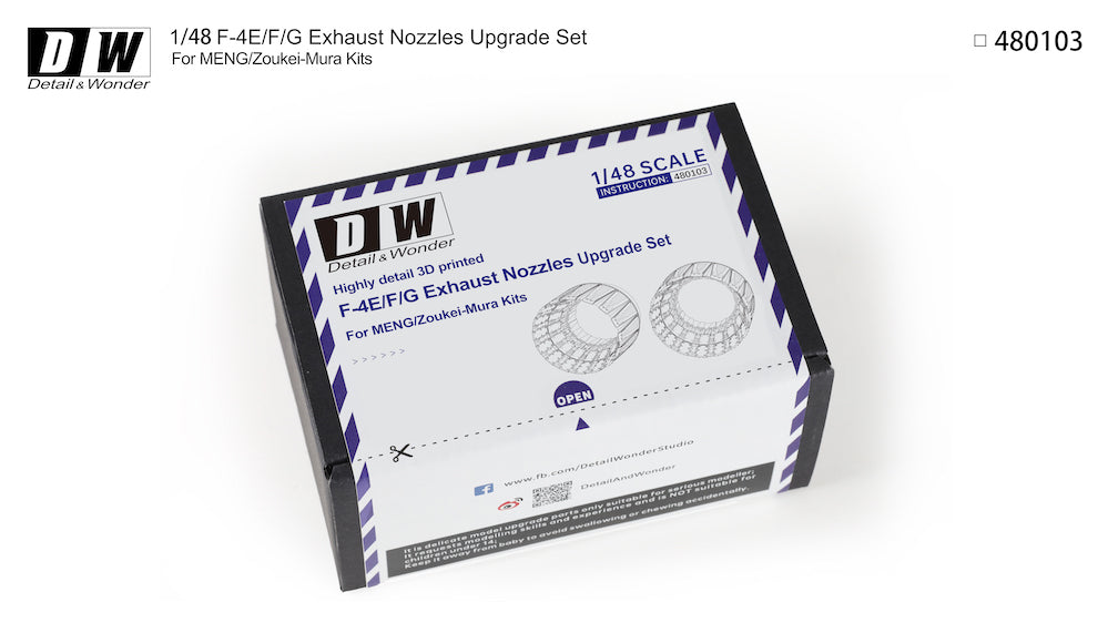 Detail & Wonder DAW480103 1:48 McDonnell F-4E/F-4F Exhaust Nozzles