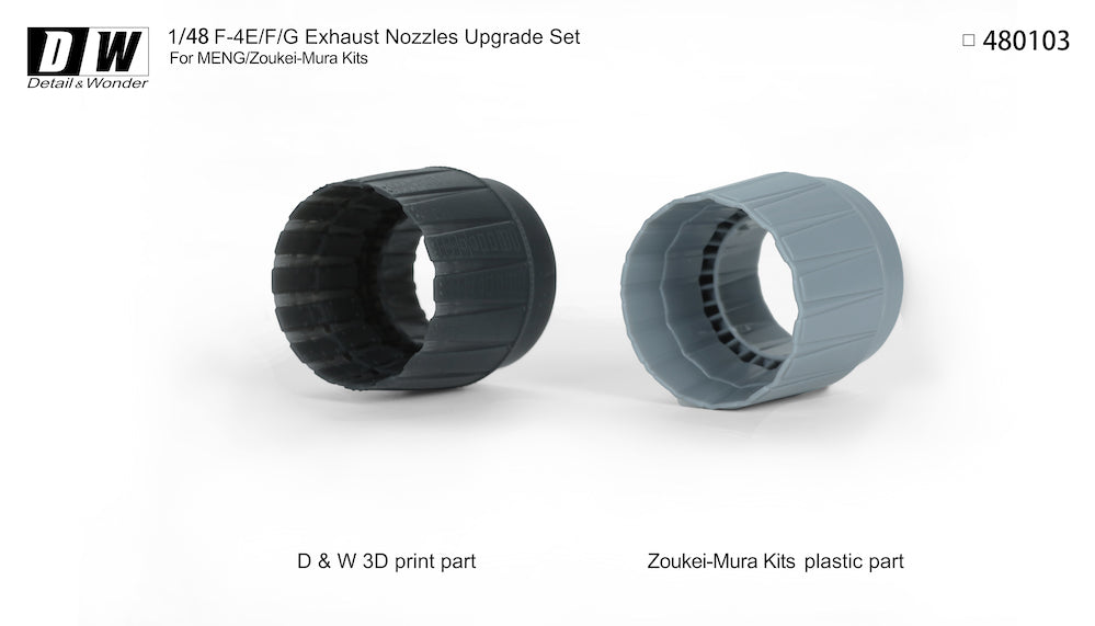 Detail & Wonder DAW480103 1:48 McDonnell F-4E/F-4F Exhaust Nozzles