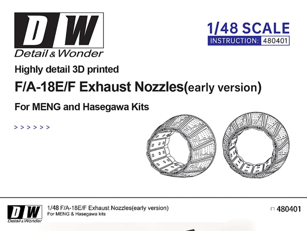 Detail & Wonder DAW480401 1:48 Boeing F/A-18E/F Hornet Exhaust Nozzles