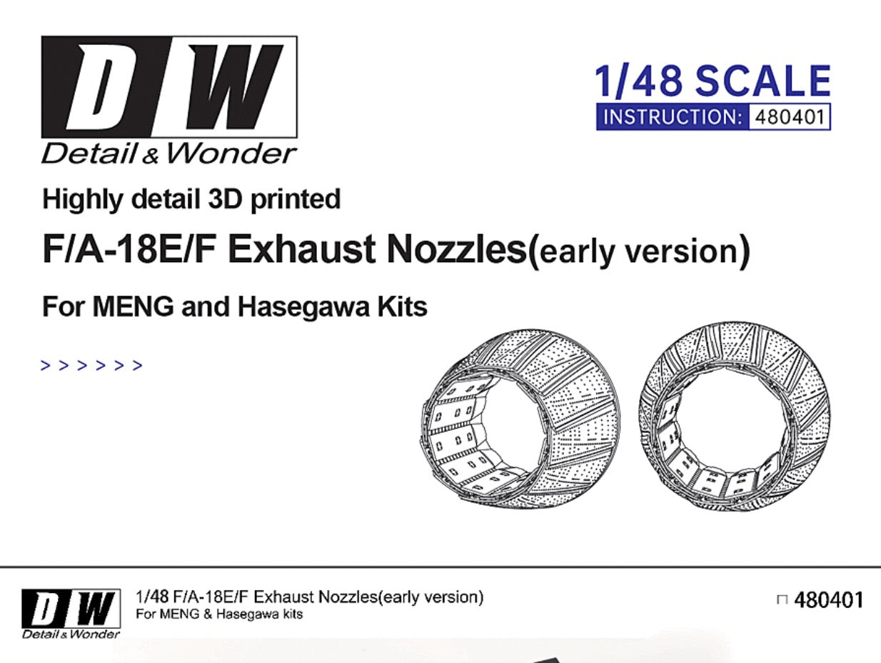 Detail & Wonder DAW480401 1:48 Boeing F/A-18E/F Hornet Exhaust Nozzles