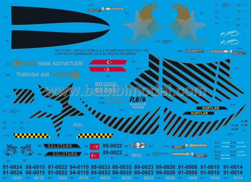 Babibi DBT-01014 1:48 F-16C NATO Tigermeet 2006 Special Tail