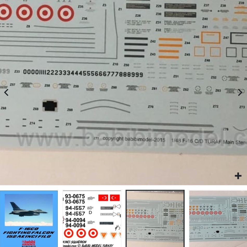 Babibi DBT-01082 1:48 F-16C/D 152 Akingifild Sqn Decals