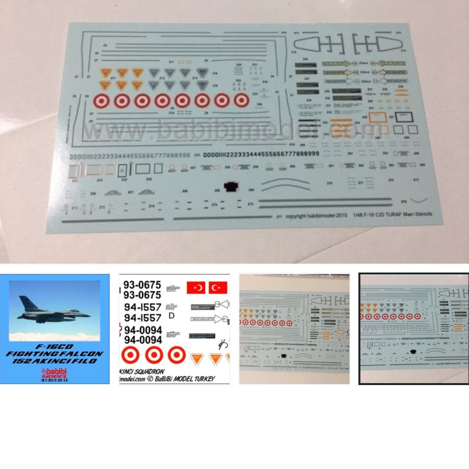 Babibi DBT-01082 1:48 F-16C/D 152 Akingifild Sqn Decals