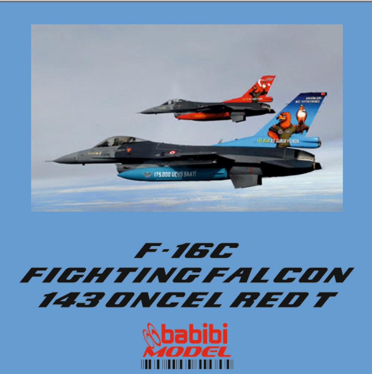 Babibi DBT-01186 1:72 F-16C Red Tail We Train The Falcons