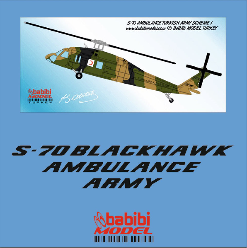 Babibi Models DBT-01217 1:72 Sikorsky S-70 Blackhawk Turkish Army decals