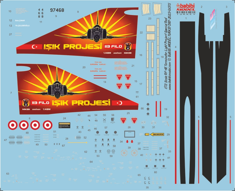 Babibi DBT-01375 1:72 RF-4E Terminator Red Special Tail Art
