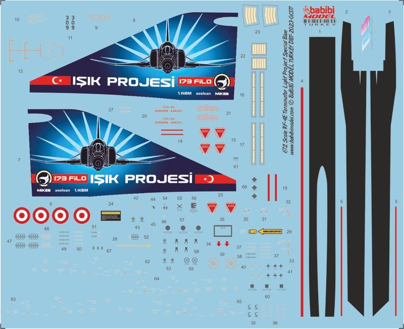 Babibi DBT-01377 1:72 RF-4E Terminator Blue Special Tail Art
