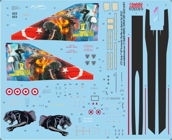 Babibi Models DBT-01393 1:72 McDonnell F-4E Phantom TM Panther Sq