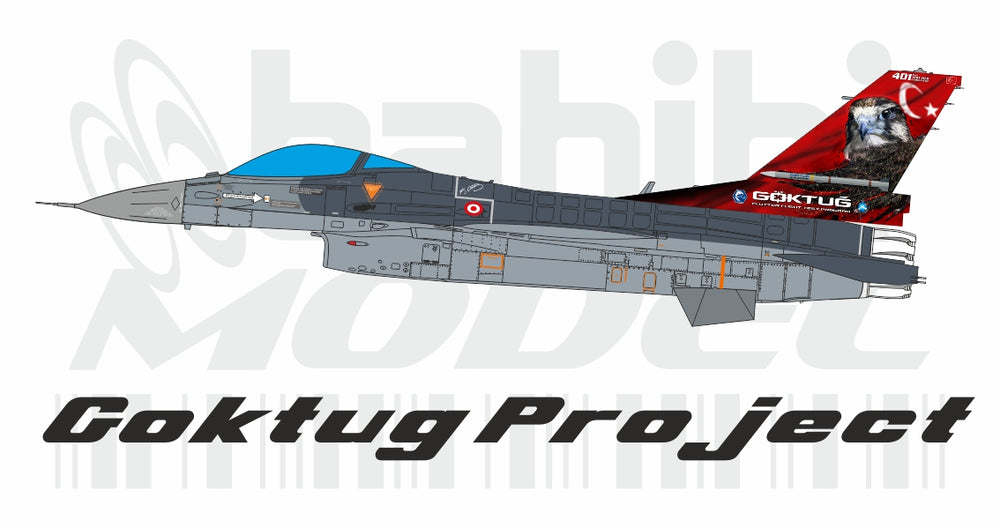 Babibi DBT-01409 1:72 F-16C 401 SQ Goktu Project Decals