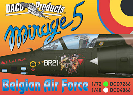 Daco DCD4866 1:48 Belgian Air Force Mirage 5 stencilling set