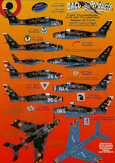 Daco DCD7262 F-84F Thunderstreak/RF-84F Thunderflash 1:72