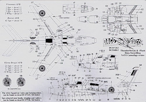 Daco DCD7262 F-84F Thunderstreak/RF-84F Thunderflash 1:72