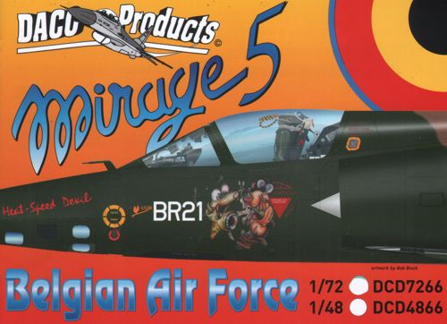 Daco DCD7266 1:72 Belgian Air Force Mirage 5 stencilling set