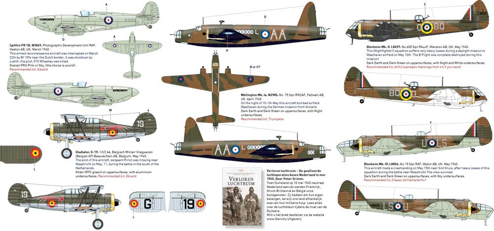 Dutch Decal DD48080 1:48 Battle over Holland May 1940 Decals