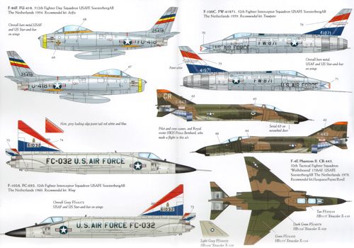 Dutch Decal DD72074 1:72 Lynx, F-4E, F-86F, F-100D, F-102A Decals