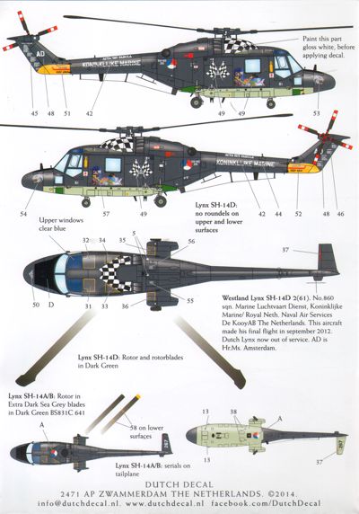 Dutch Decal DD72074 1:72 Lynx, F-4E, F-86F, F-100D, F-102A Decals