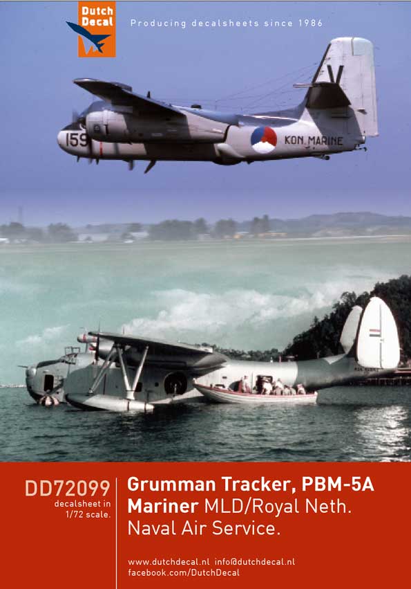 Dutch Decal DD72099 1:72 Grumman Tracker and Martin PBM-5A Mariner MLD