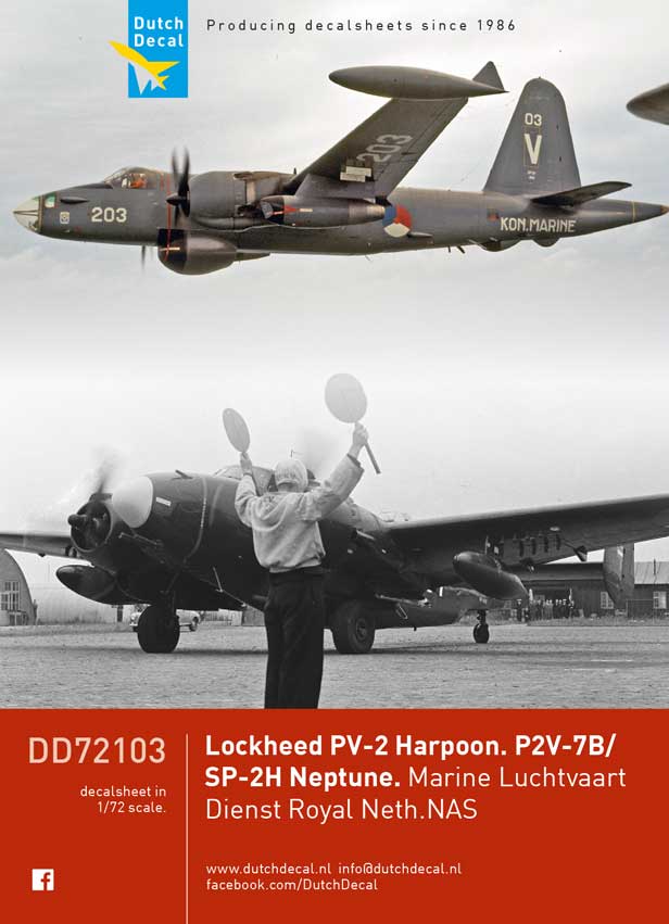 Dutch Decal DD72103 1:72 Lockheed Harpoon and Neptune MLD