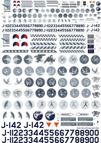 Dutch Decal DDF-16GREY Shades of Grey F-16 KLu Badges