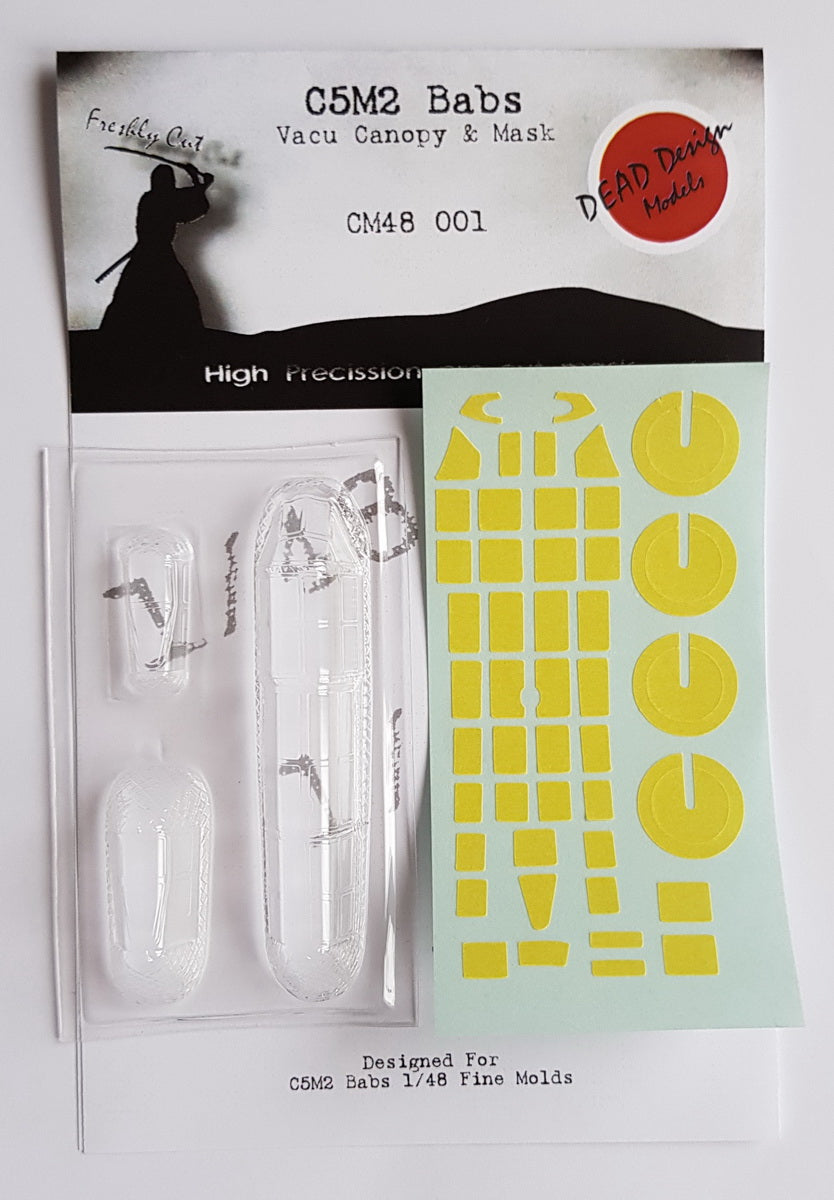 Dead Design Models DDMCM48001 1:48 Mitsubishi C5M2 Vacform Canopy & Mask
