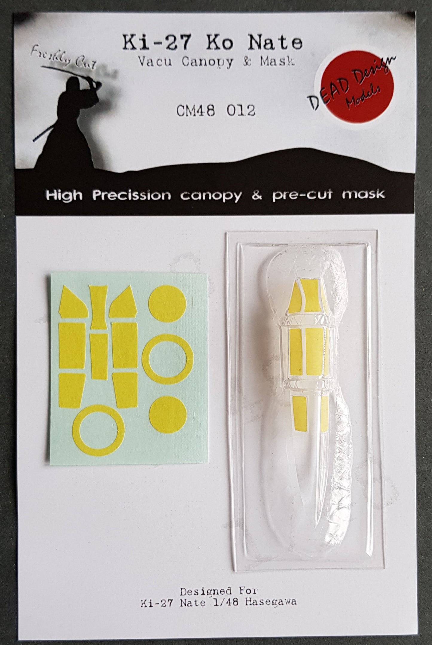 Dead Design Models DDMCM48012 1:48 Nakajima Ki-27 Ko Vacform Canopy & Mask