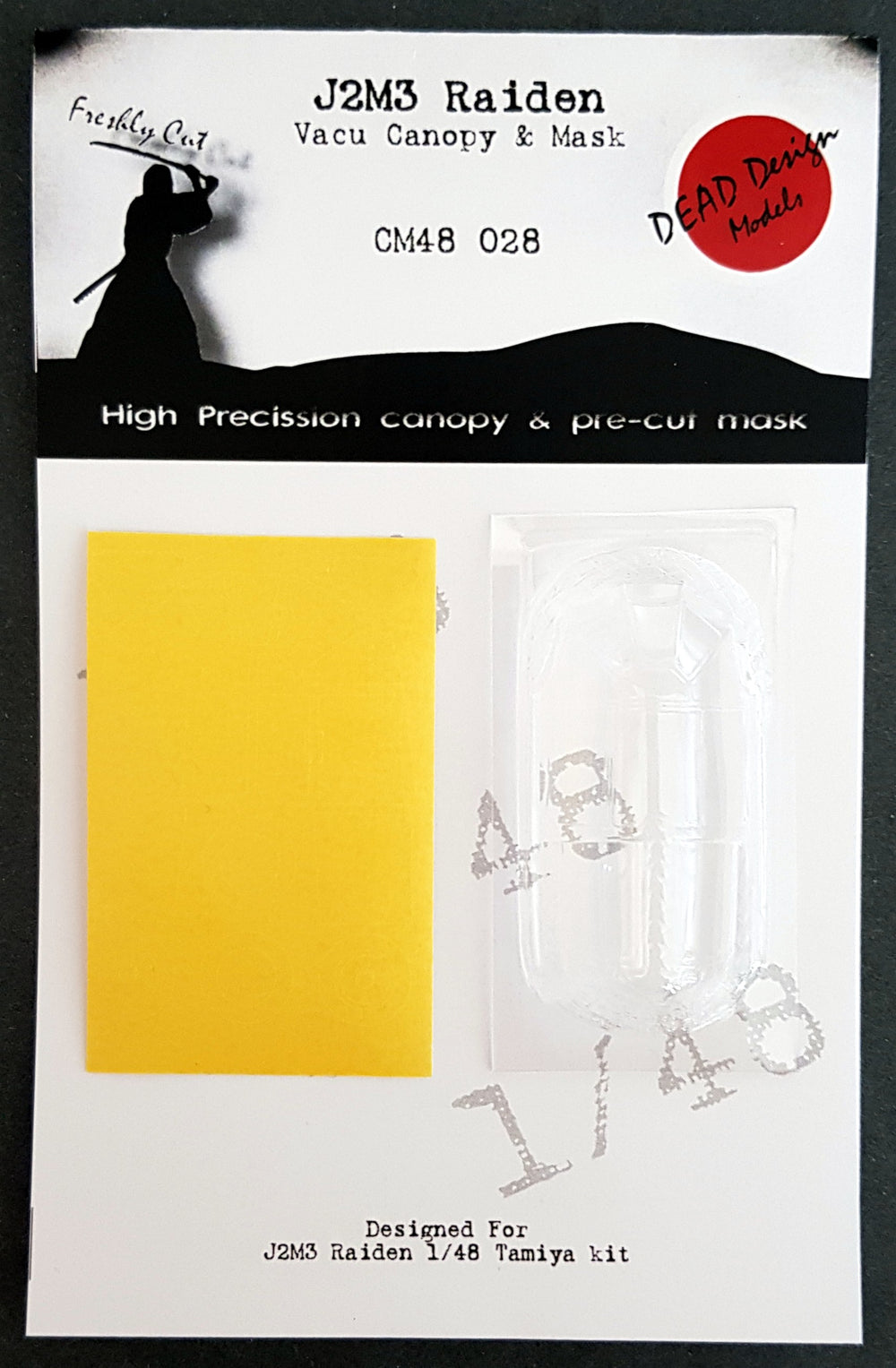 Dead Design Models DDMCM48028 1:48 Mitsubishi J2M3 Vacform Canopy & Mask