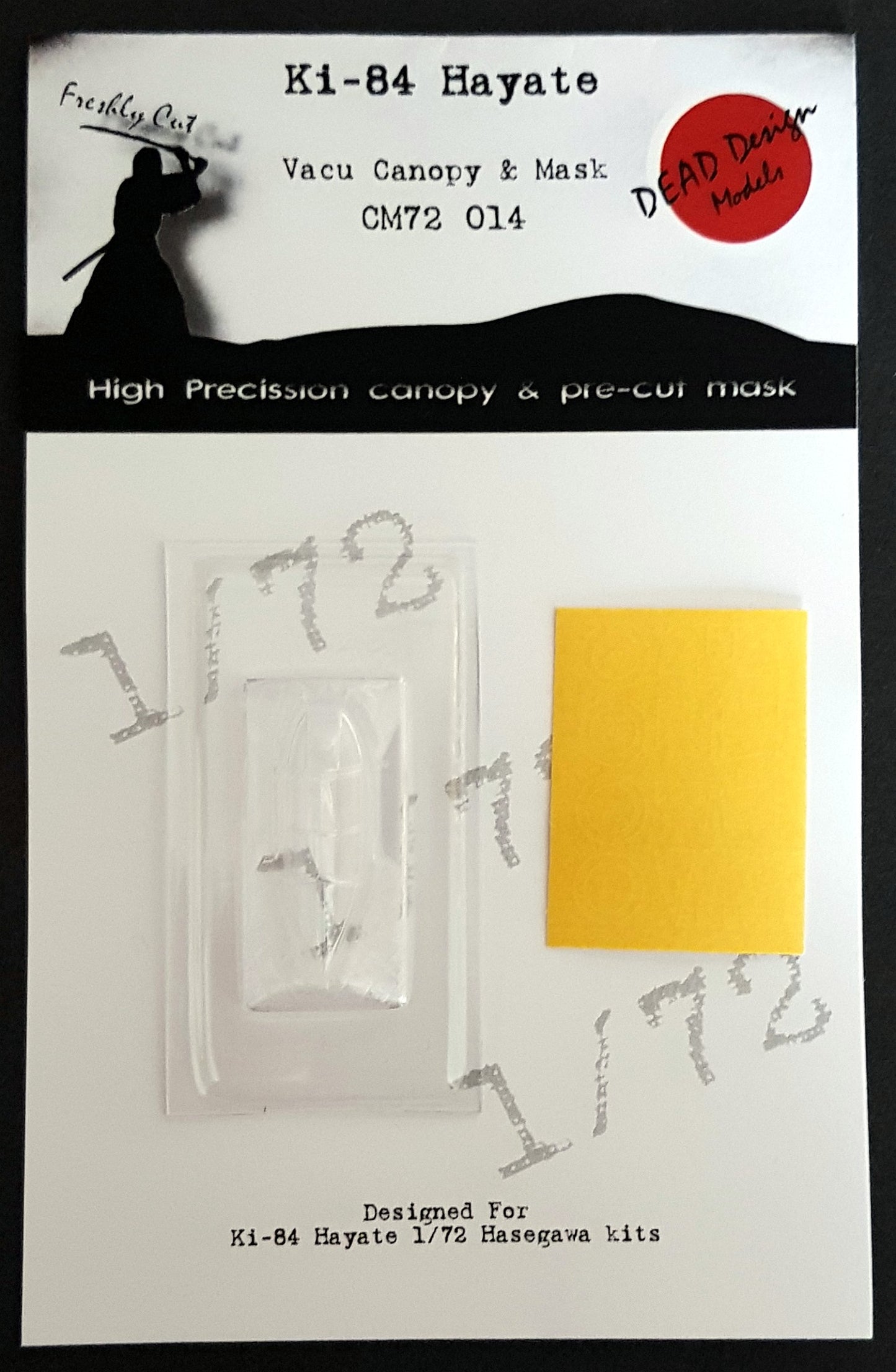 Dead Design Models DDMCM72014 1:72 Nakajima Ki-84 Hayate Vacu Canopy & Mask