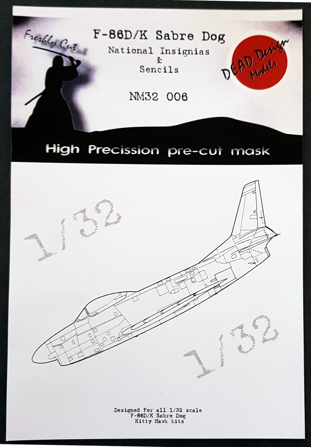 Dead Design Models DDMNM32006 1:32 F-86D/K Sabre Dog National Insignia