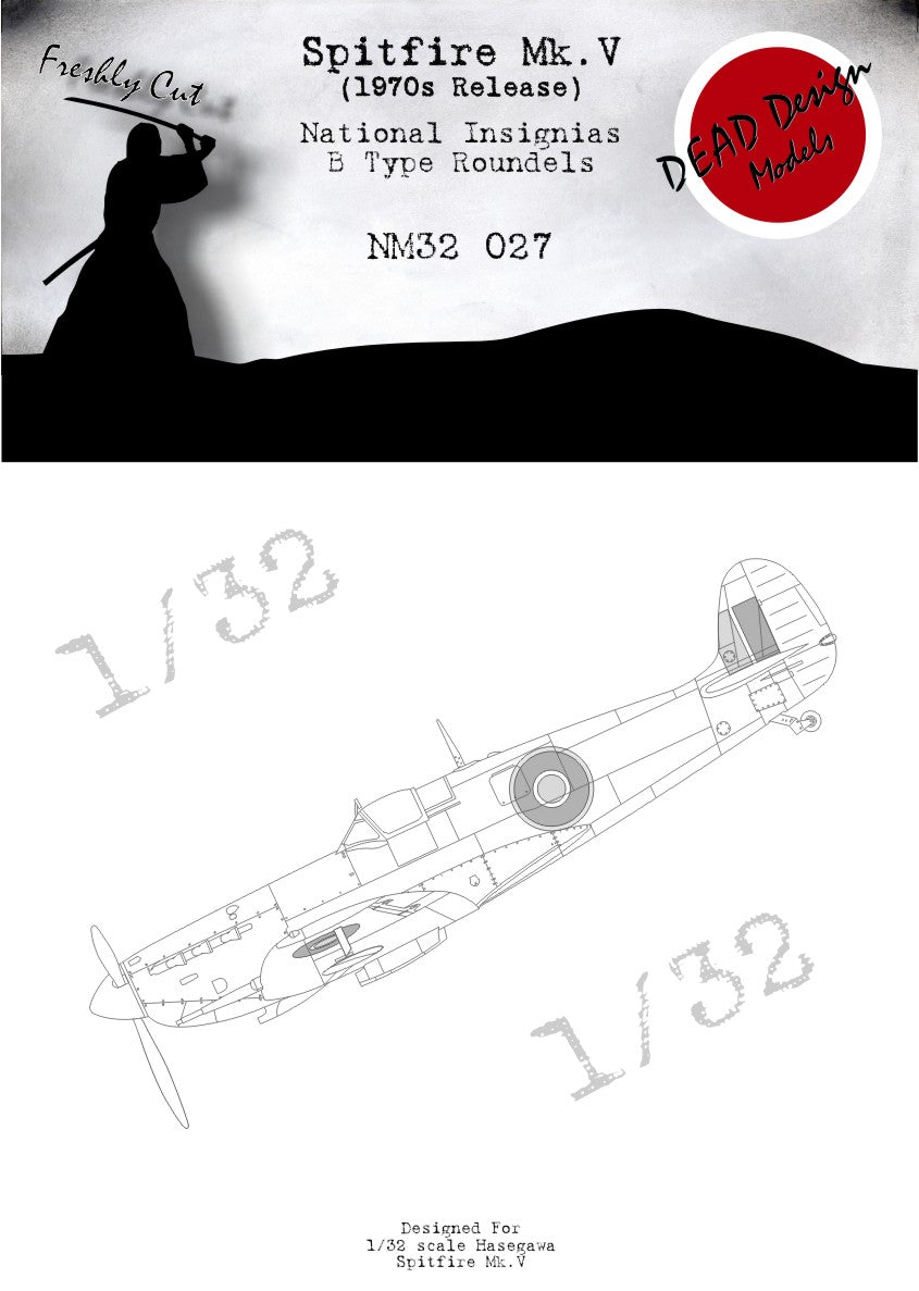 Dead Design Models DDMNM32027 1:32 Supermarine Spitfire Mk.V National Insignia