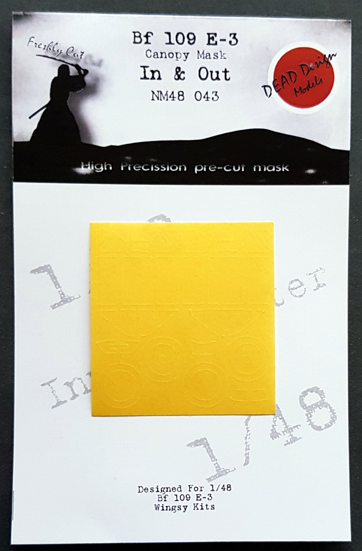 Dead Design DDMNM48043 1:48 Bf-109E-3 Int/Ext Canopy Frame Mask