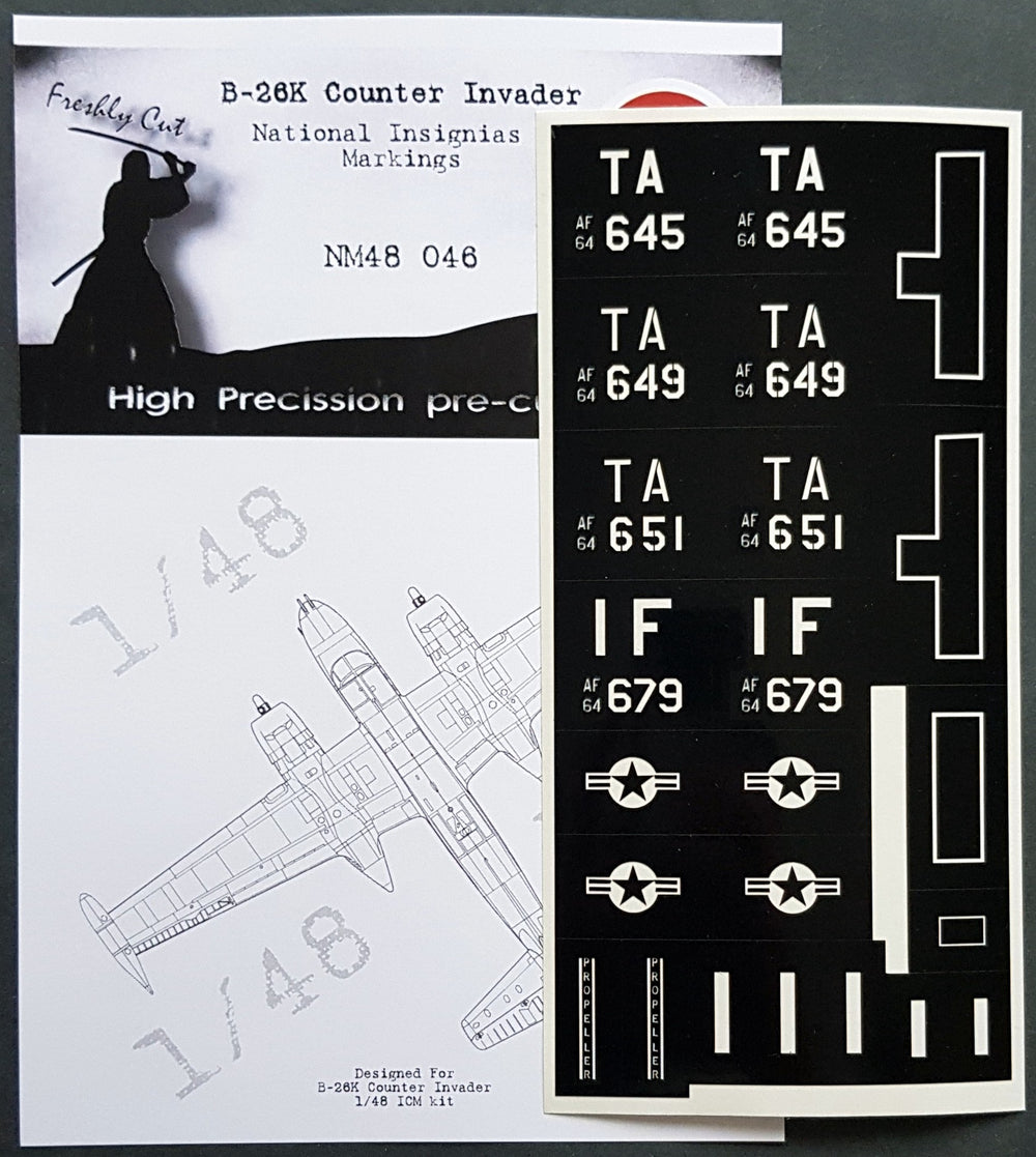 Dead Design DDMNM48046 1:48 Douglas B-26K Invader Insignia & Markings