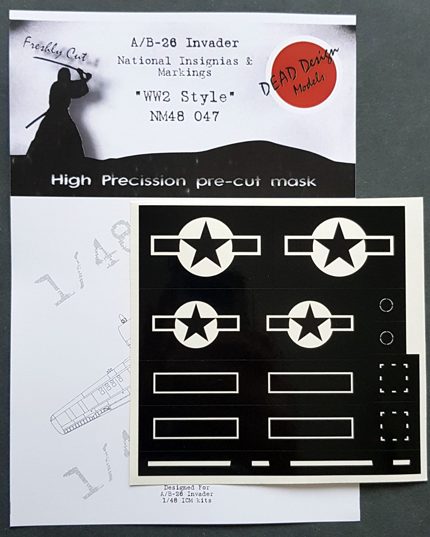 Dead Design DDMNM48047 1:48 Douglas A/B-26 Invader WWII Insignia