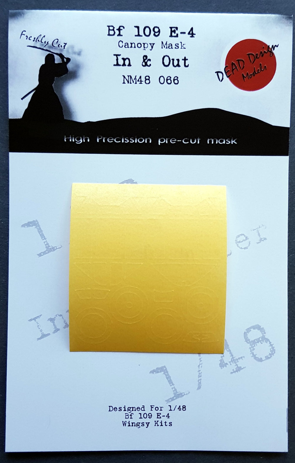 Dead Design DDMNM48066 1:48 Bf-109E Interior & Exterior Canopy Mask