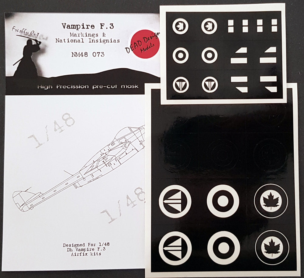 Dead Design DDMNM48073 1:48 Vampire F.3 Markings & National Insignia