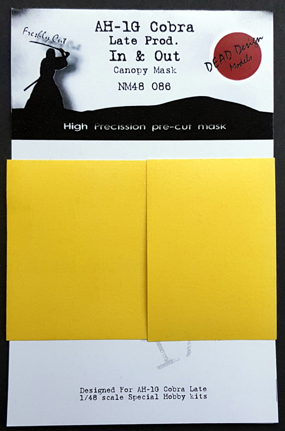 Dead Design DDMNM48086 1:48 AH-1G Cobra Int/Ext Canopy Frame Mask