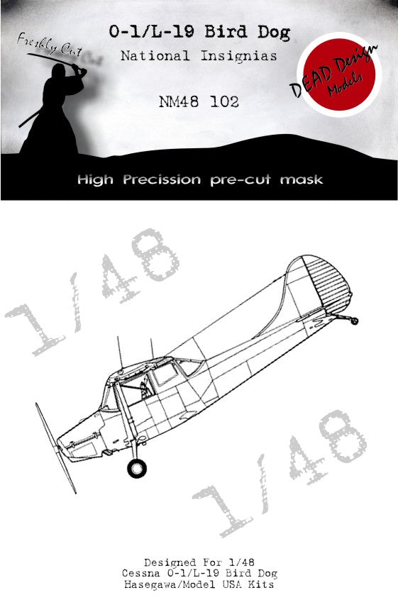 Dead Design Models DDMNM48102 1:48 Cessna O-1 Bird Dog National Insignia
