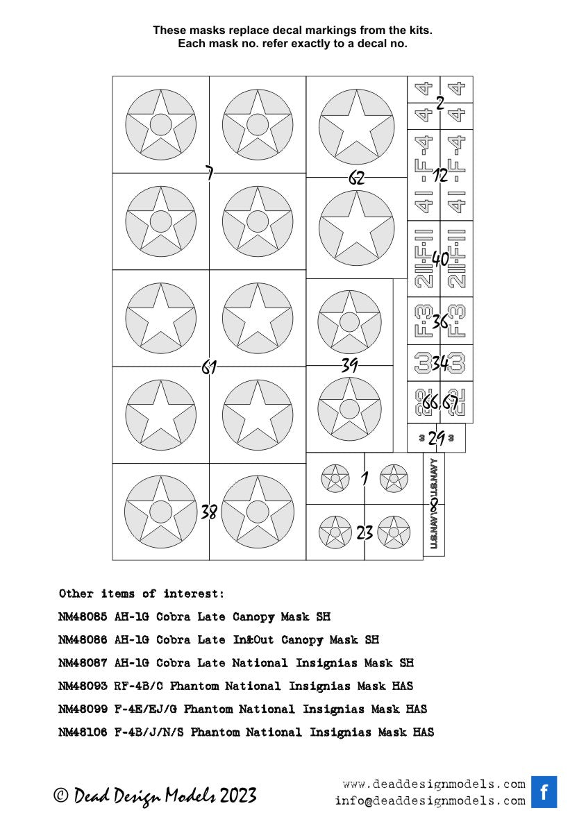 Dead Design Models DDMNM48112 1:48 Grumman F4F-3 Wildcat National Insignia