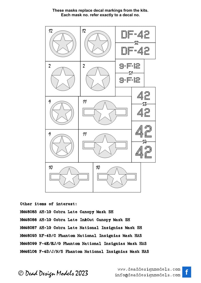 Dead Design Models DDMNM48131 1:48 Grumman F4F-4 Wildcat National Insignia