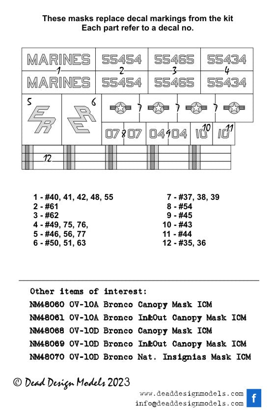 Dead Design DDMNM48134 1:48 OV-10A Bronco Marines National Insignia
