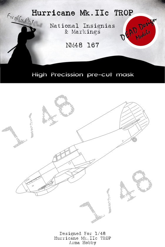 Dead Design Models DDMNM48167 1:48 Hawker Hurricane Mk.IIC TROP National Ins