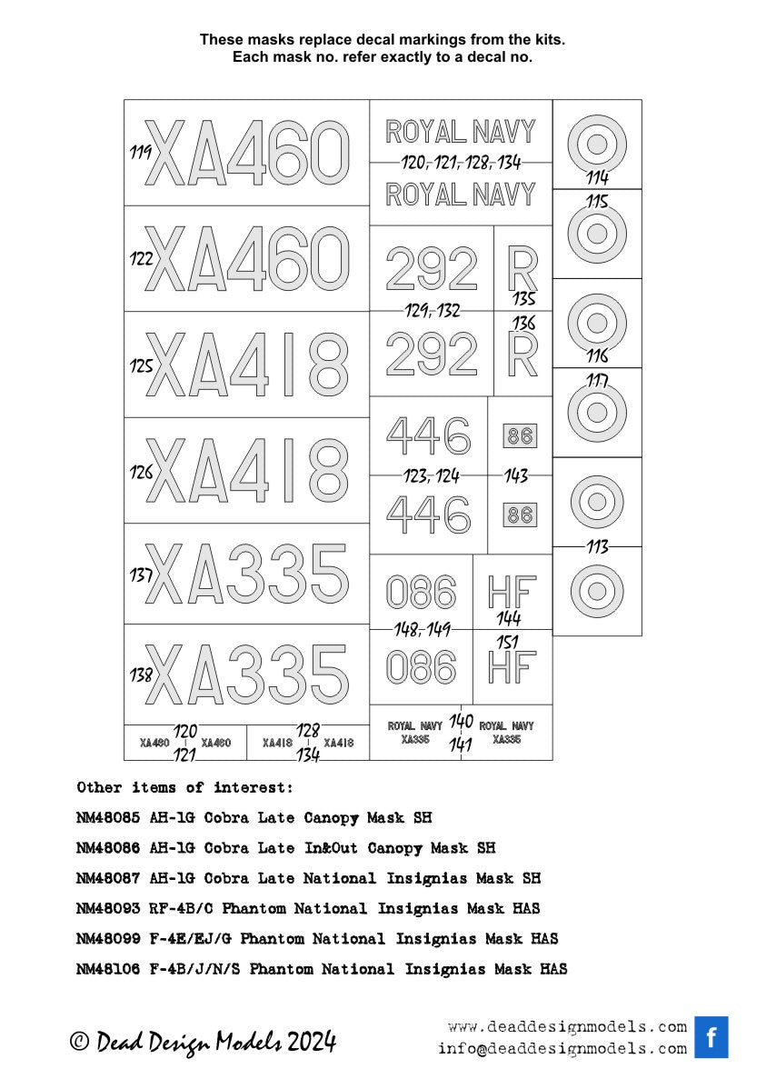 Dead Design Models DDMNM48214 1:48 Fairey Gannet AS.1/AS.4 National Insignia