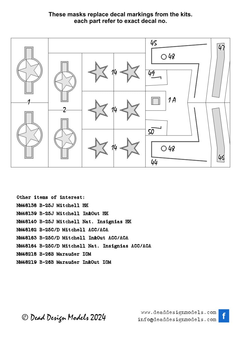 Dead Design Models DDMNM48237 1:48 Bell P-39Q Airacobra National Insignias