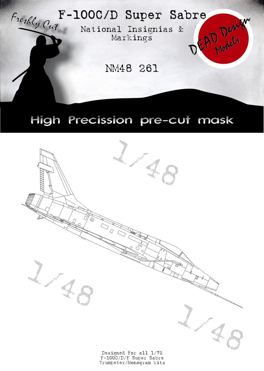 Dead Design Models DDMNM48261 1:48 North-American F-100 National Insignias
