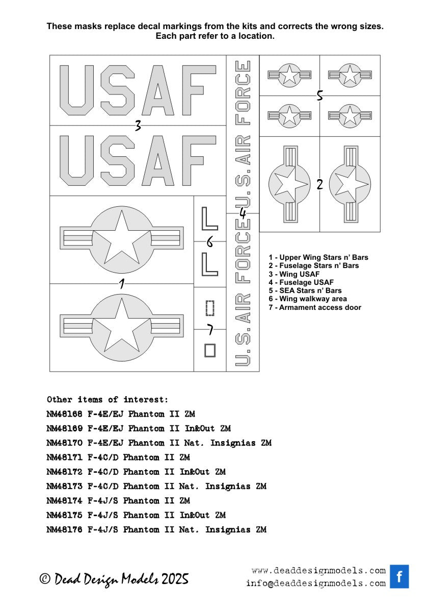 Dead Design Models DDMNM48310 1:48 Martin B-57B/G Canberra National Insignia