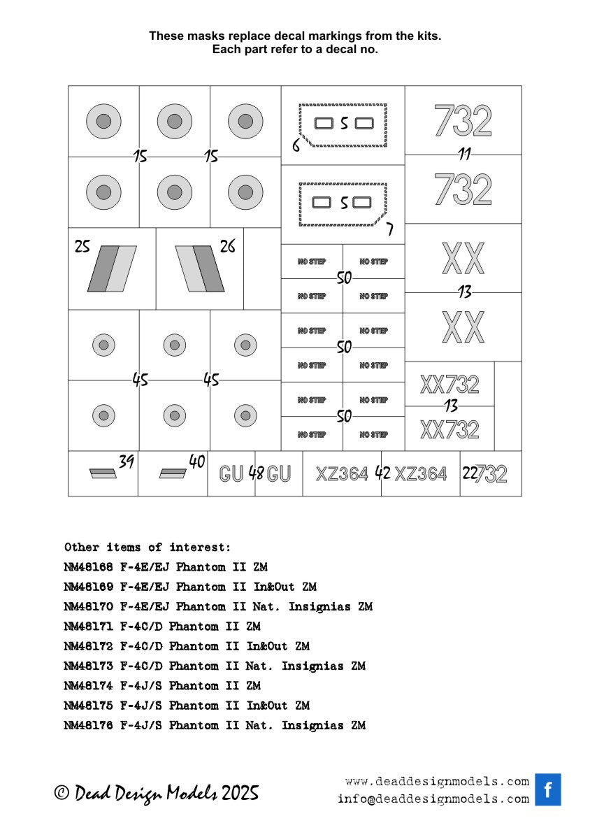 Dead Design Models DDMNM48312 1:48 Sepecat Jaguar GR.1/3 National Insignia