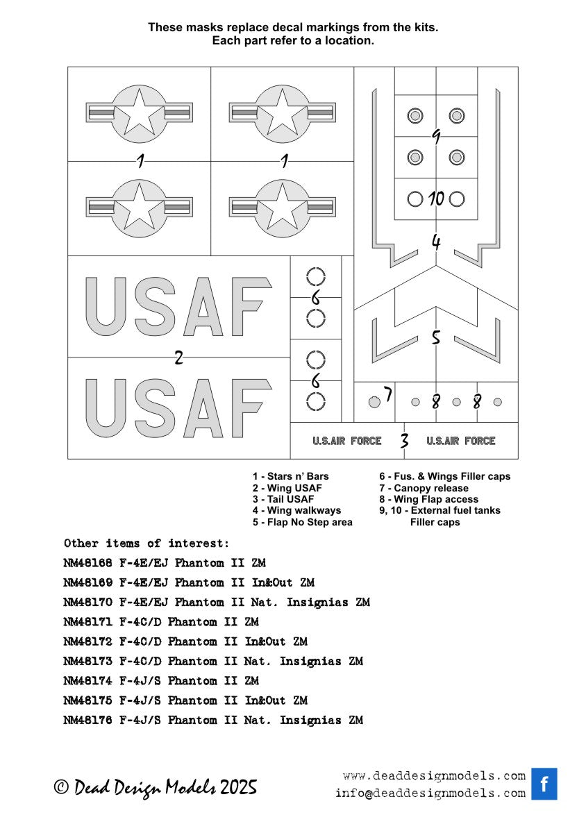 Dead Design Models DDMNM48314 1:48 North-American F-86F Sabre National Insignia