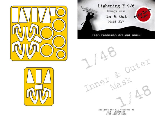 Dead Design Models DDMNM48317 1:48 BAC/EE Lightning F.1/2/6 canopy mask