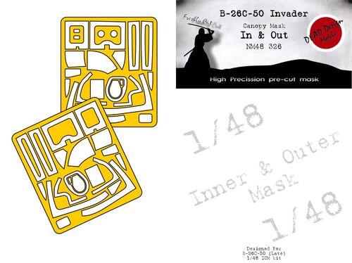 Dead Design Models DDMNM48326 1:48 Douglas B-26B-50 Invader canopy mask
